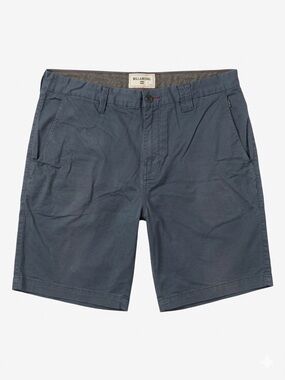 Billabong Men's Dusty Blue Cotton Shorts 34 Waist